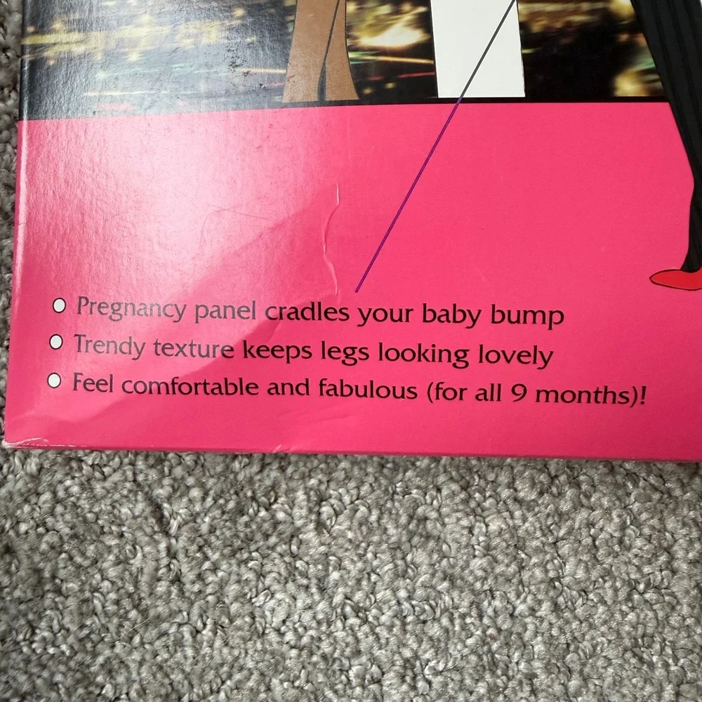 NWT‎ Spanx Marvelous Mama Assets Terrific Tights Maternity Opaque Stripe Black 4